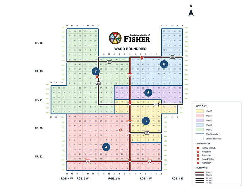 RM of Fisher Ward Map 2026